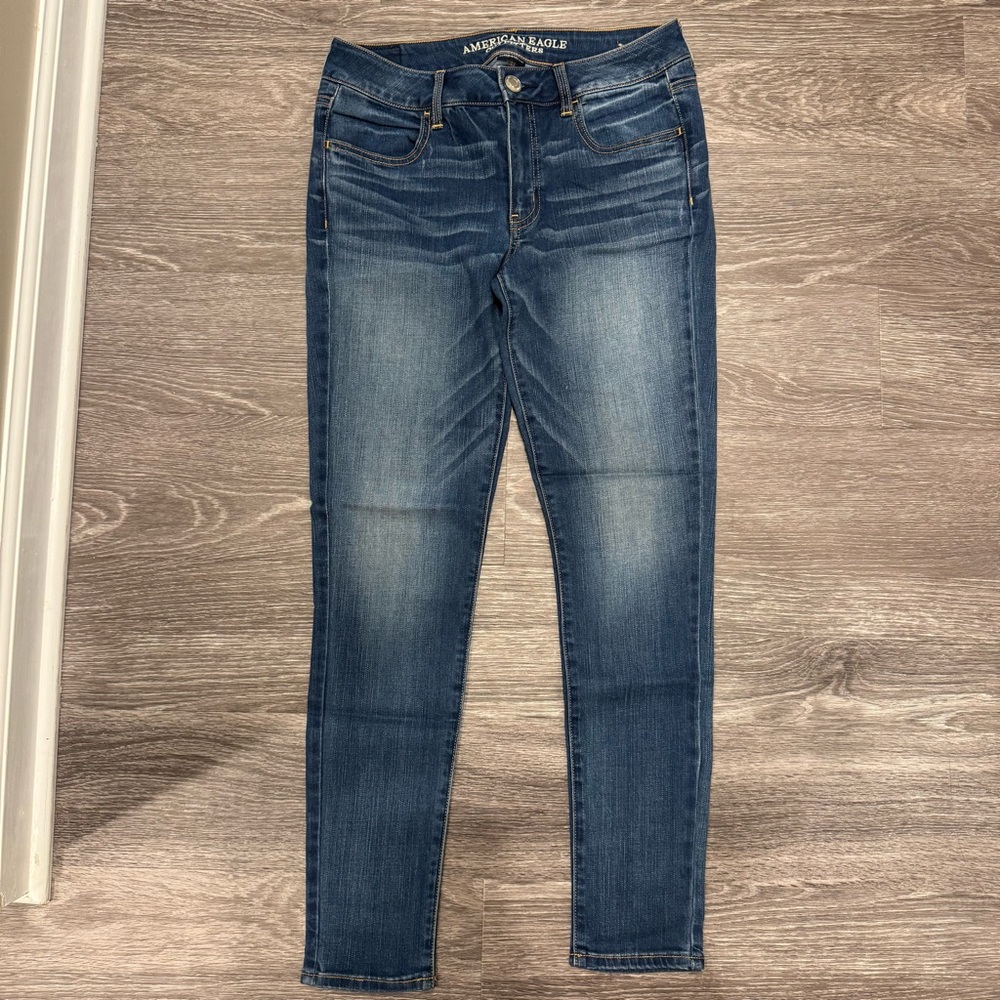 American Eagle Outfitters Women's Dark Blue Skinny Jeans